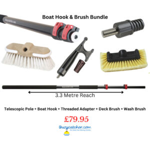 Boat hook, deck brush boat