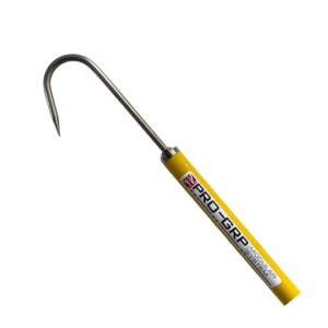 316 Marine grade stainless steel fishing gaff attachment on GRP fibreglass pole